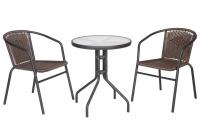 Комплект садовый "Бистро" BISTRO с круглым столом фото Комплект садовый "Бистро" BISTRO с круглым столом. Фото №1