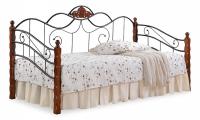 Кровать CANZONA дерево гевея/металл, 90*200 см (Day bed), красный дуб/черный фото Кровать CANZONA дерево гевея/металл, 90*200 см (Day bed), красный дуб/черный. Фото №1