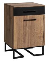 Тумба для обуви с ящиком Loft Дуб табак/Графит. Фото №1