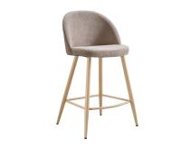 Стул полубарный 373B-2 бежевый/дерево