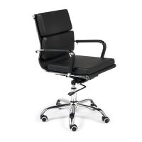 Кресло офисное Besto low (кож/зам, черный) фото Кресло офисное Besto low (кож/зам, черный)
