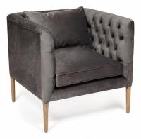 Кресло Secret de Maison FERNANDO ( mod. 20-16) красное дерево/ ткань флок (vittoria noire), 79x74x77см, Античный дуб/ ткань серая. Фото №1