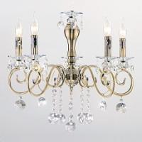 Подвесная люстра Eurosvet Ravenna 10104/5 античная бронза/прозрачный хрусталь Strotskis. Фото №1