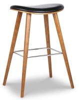 Стул полубарный JY1730-65 черный/орех. Фото №1