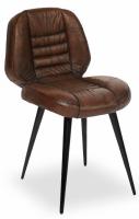 Стул Secret De Maison ZIPPO ( mod. M-19485) металл/кожа буйвола, 58х46х82см, коричневый (поставляется по 2 шт)