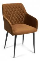 Кресло BREMO (mod. 708) ткань/металл, 58х55х83 см, высота до сиденья 48 см, коричневый barkhat 11/черный (поставляется по 4 шт). Фото №1