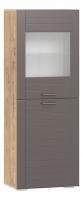 Шкаф комбинированный  Livorno  НМ 011.49-01, Софт Графит, Дуб Бунратти. Фото №1
