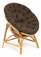 Кресло PAPASAN CLEO ECO / с подушкой / Natural (натуральный), ткань Коричневый, 3М7-147