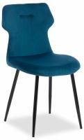Стул Secret De Maison ROBOCOP (mod. DC0128) вельвет/металл, 57 х 46 х 85 см , синий (HLR 63)/черный   (поставляется по 4 шт) Стул Secret De Maison ROBOCOP (mod. DC0128) вельвет/металл, 57 х 46 х 85 см , синий (HLR 63)/черный   (поставляется по 4 шт)