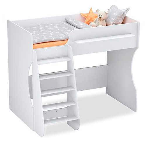 Кровать-чердак Polini Kids Dream 1700, белый. Фото №1