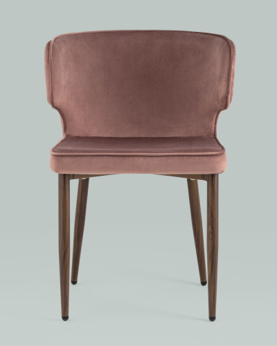 Стул Матео велюр пыльно-розовый ножки дерево. Фото №5