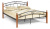 Кровать AT-8077 Wood slat base дерево гевея/металл, 160*200 см (Queen bed), красный дуб/черный. Фото №1