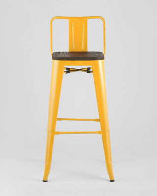 Стул барный TOLIX WOOD со спинкой желтый фото Стул барный TOLIX WOOD со спинкой желтый. Фото №4