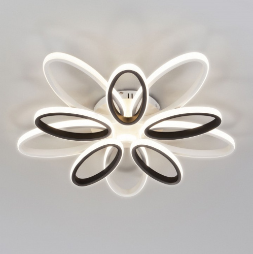 Потолочная люстра Eurosvet Blade 90137/10 белый/чёрный 110W. Фото №1