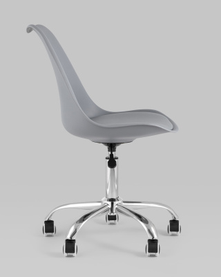 Стул офисный BLOK NEW пластиковый серый. Фото №4