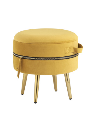 Пуф Тильда велюр охра. Фото