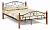 Кровать AT-808 Wood slat base дерево гевея/металл, 120*200 см (middle bed), красный дуб/черный