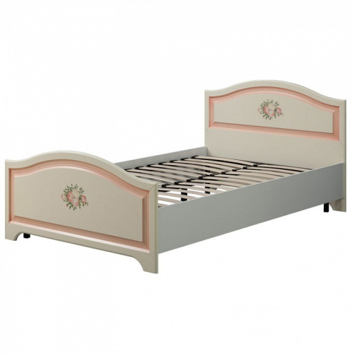 Алиса Кровать 1,2х2,0 Белый/ Крем. Фото №1