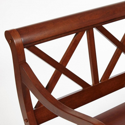 Скамейка ALBIZZI (Альбицци) дерево гевея/мдф, 108х57х89 см, dark walnut. Фото