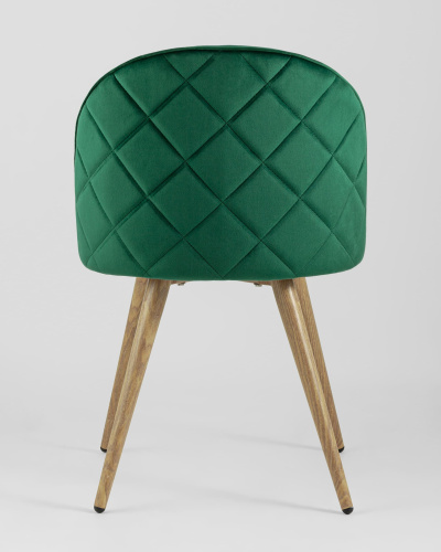 Стул Лион велюр с ромбами зеленый. Фото №6