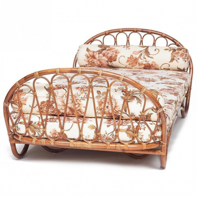 Кровать-софа Secret De Maison Suzane (с матрасом ) (mod. 18 5090 DB SP ) натуральный ротанг, 67х205х104см, светлый мед. Фото