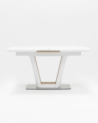 Стол обеденный Атланта раскладной 160-200*90 глянцевый белый фото Стол обеденный Атланта раскладной 160-200*90 глянцевый белый. Фото №4