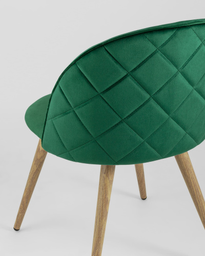 Стул Лион велюр с ромбами зеленый. Фото №8