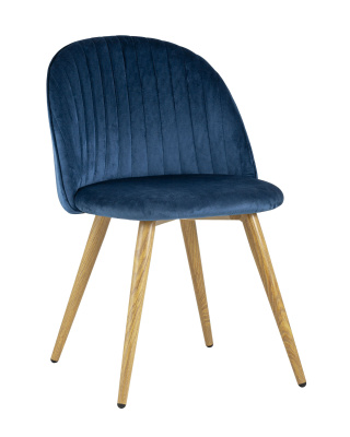 Стул Лион Страйпс велюр голубой. Фото №2