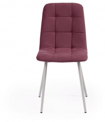 Стул CHILLY MAX  Велюр/металл , 45 х 59 х 88 см , сливовый 16/белый (поставляется по 2 шт). Фото