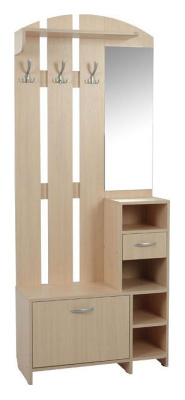 Стенка для прихожей Мила дуб млечный фото Стенка для прихожей Мила дуб млечный. Фото №2