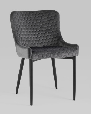 Стул Ститч Хани велюр серый фото Стул Ститч Хани велюр серый. Фото №3