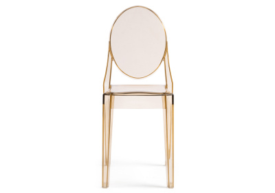 Пластиковый стул Victoria clear brown. Фото