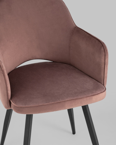 Стул Венера вращающийся велюр пыльно-розовый. Фото №9