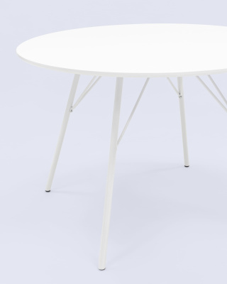 Стол обеденный Мемфис D110 белый. Фото