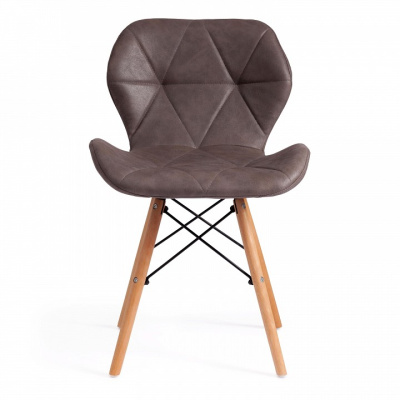 Стул STUTTGART (mod. 74) экокожа/дерево береза/металл, 50 х 47 х 73 см, античный серый RH02-26/натуральный (поставляется по 4 шт). Фото №2