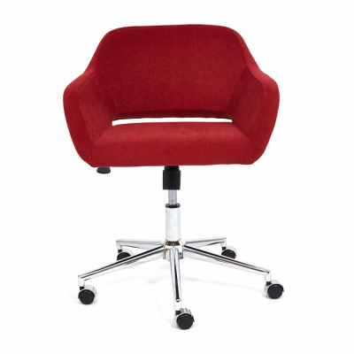 Кресло MODENA хром флок , бордо, 10. Фото №2