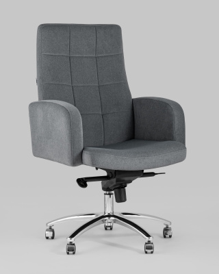 Кресло руководителя Лансет микровелюр темно-серый фото Кресло руководителя Лансет микровелюр темно-серый. Фото №3