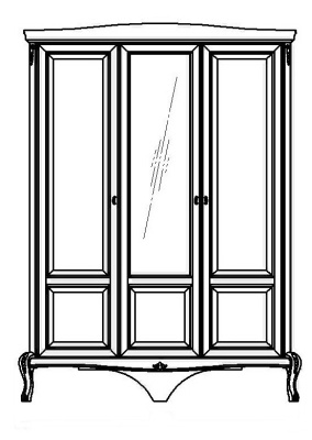 Шкаф для одежды Мокко ММ-316-01/03 (с зеркалом). Фото №3