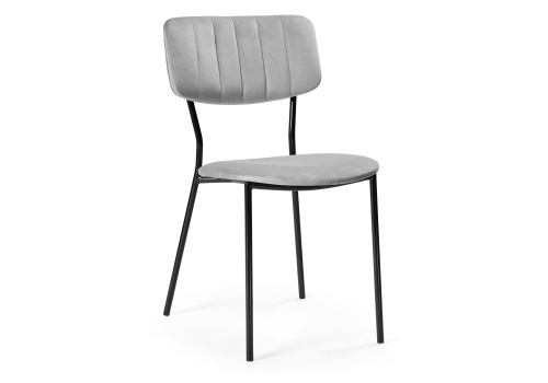 Стул Фиер серый / черный глянец. Фото №1