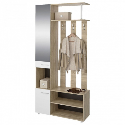 Бруно СТЛ.317.01 Прихожая Дуб сонома/Белый фото Бруно СТЛ.317.01 Прихожая Дуб сонома/Белый. Фото №2