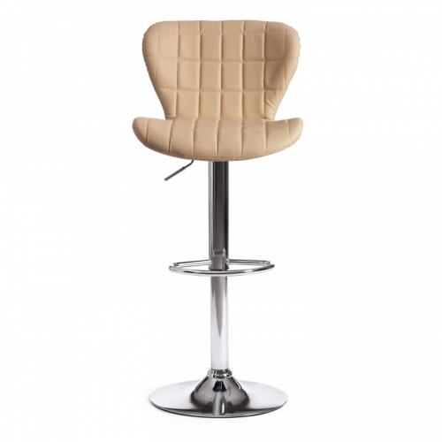 Стул барный AVIONIC (mod. KY712A) металл/экокожа, 45*53*86-107 см, бежевый/хром (поставляется по 2 шт). Фото №2