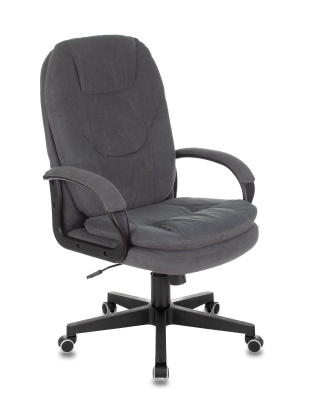 Кресло руководителя Бюрократ CH-868N Fabric серый Alfa 44 крестовина пластик. Фото №3