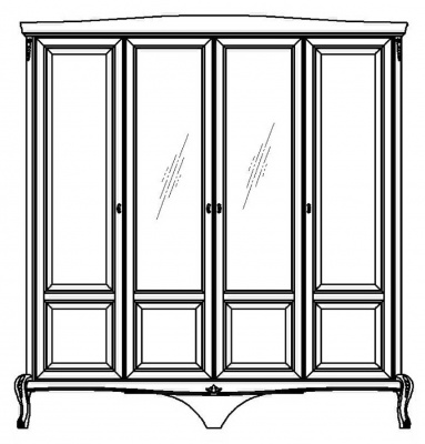 Шкаф для одежды Мокко ММ-316-01/04 (с зеркалом) фото Шкаф для одежды Мокко ММ-316-01/04 (с зеркалом). Фото №3