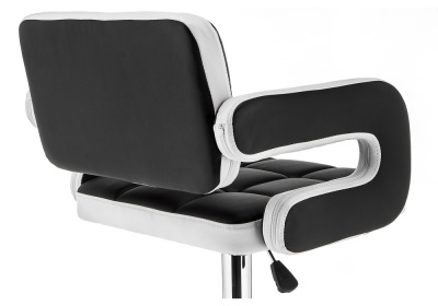 Барный стул Bent черный / белый. Фото