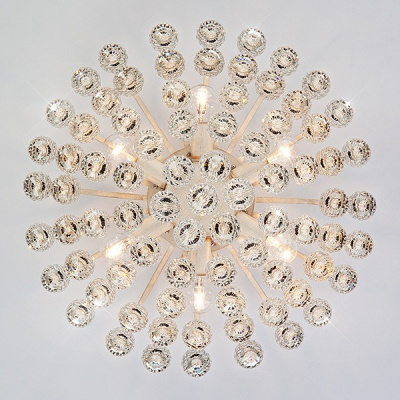 Потолочная люстра Eurosvet Ostiniya 3299/6 белый с золотом/прозрачный хрусталь Strotskis. Фото №2