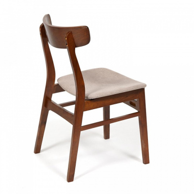 CT 8804 Стул Rabat с мягким сиденьем дерево гевея, 52,5*46,5*78см, Тёмный Дуб, ткань бежевая (FG22616-16) (поставляется по 4 шт) фото CT 8804 Стул Rabat с мягким сиденьем дерево гевея, 52,5*46,5*78см, Тёмный Дуб, ткань бежевая (FG22616-16) (поставляется по 4 шт). Фото №2