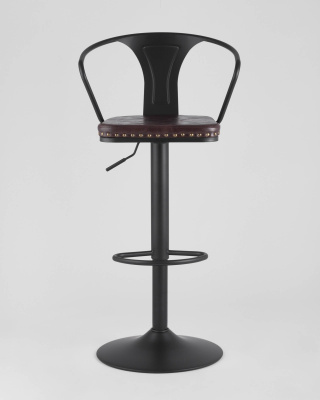 Стул барный TOLIX ARMS SOFT черный матовый. Фото