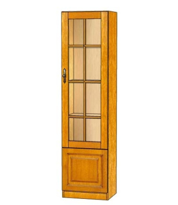 Шкаф Орион 2Сз (стеклянные полки, зеркало). Фото №2