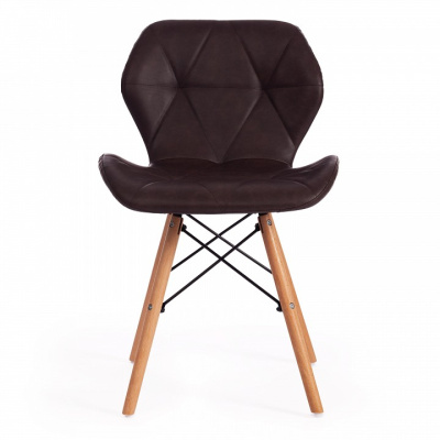 Стул STUTTGART (mod. 74) экокожа/дерево береза/металл, 50 х 47 х 73 см, коричневый 1 (поставляется по 4 шт). Фото