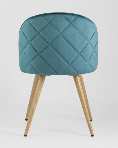 Стул Лион велюр с ромбами аквамарин. Фото №7